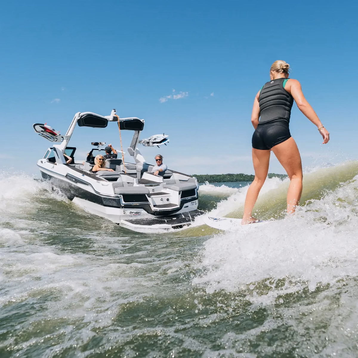 Wakesurfing at an Open Session on Lake Hopatcong