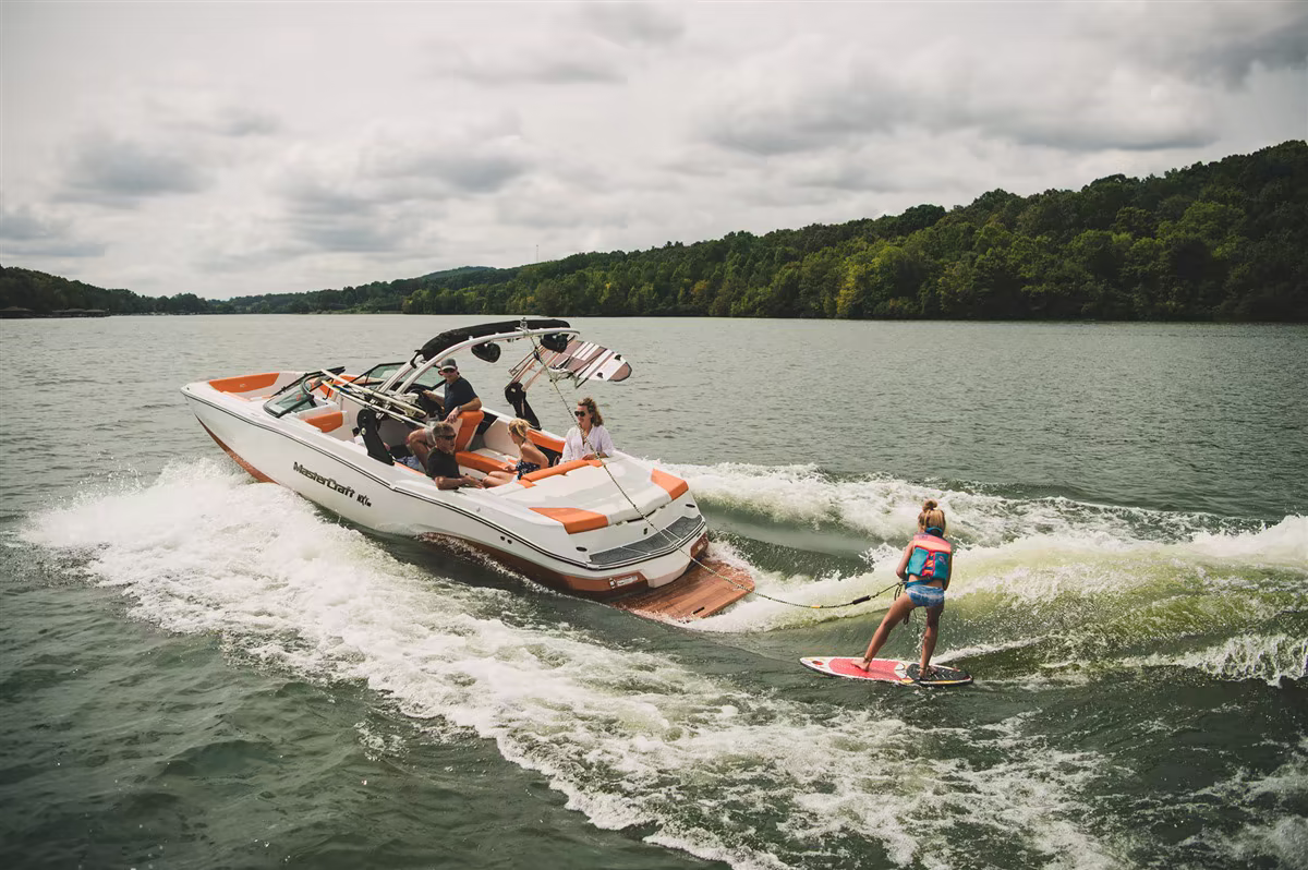 De regreso al muelle en Lake Hopatcong